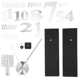 Frameless DIY Wall Clock Modern Mirror Wall Sticker for Home Living Room Bedroom DecorSilver In Australia - Darrahopens