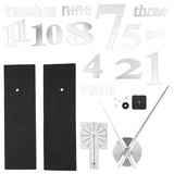 Frameless DIY Wall Clock Modern Mirror Wall Sticker for Home Living Room Bedroom DecorSilver In Australia - Darrahopens