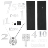 Frameless DIY Wall Clock Modern Mirror Wall Sticker for Home Living Room Bedroom DecorSilver In Australia - Darrahopens