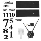 Frameless DIY Wall Clock Modern Mirror Wall Sticker for Home Living Room Bedroom DecorBlack