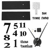 Frameless DIY Wall Clock Modern Mirror Wall Sticker for Home Living Room Bedroom DecorBlack
