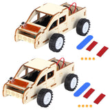 2 Set Wood Voice Controlled Vehicle DIY Toy Car Kit Scientific Experimental Tool for Children In Australia - Darrahopens