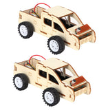 2 Set Wood Voice Controlled Vehicle DIY Toy Car Kit Scientific Experimental Tool for Children In Australia - Darrahopens