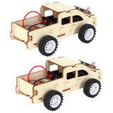 2 Set Wood Voice Controlled Vehicle DIY Toy Car Kit Scientific Experimental Tool for Children In Australia - Darrahopens
