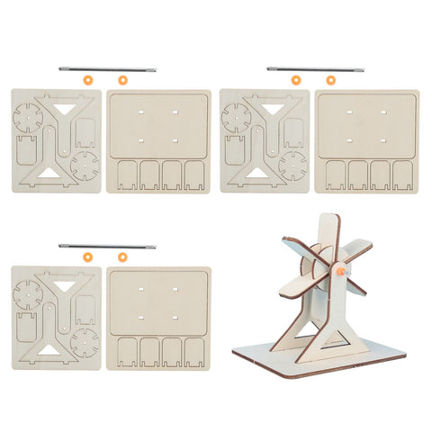 4 Sets Wooden Water Wheel Toys DIY Children Technology DIY Assembly Puzzle Model In Australia - Darrahopens