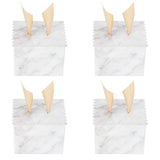 25 Sets Square Candy Box European Wedding Party Gift Box for Chocolate Cookies JewelryMarble Pattern (Golden Wing)