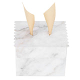 25 Sets Square Candy Box European Wedding Party Gift Box for Chocolate Cookies JewelryMarble Pattern (Golden Wing)
