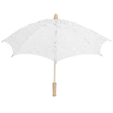 Lace Umbrella Parasol Vintage Wedding Bridal Umbrella for Photo Costume Party SuppliesL White In Australia - Darrahopens