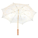 Lace Umbrella Parasol Vintage Wedding Bridal Umbrella for Photo Costume Party SuppliesL Beige
