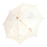 Lace Umbrella Parasol Vintage Wedding Bridal Umbrella for Photo Costume Party SuppliesL Beige