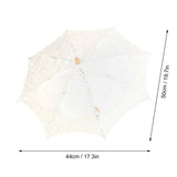 Lace Umbrella Parasol Vintage Wedding Bridal Umbrella for Photo Costume Party SuppliesL Beige
