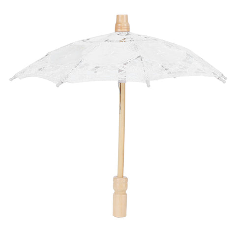 Lace Umbrella Parasol Vintage Wedding Bridal Umbrella for Photo Costume Party SuppliesS White In Australia - Darrahopens