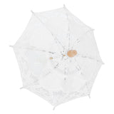 Lace Umbrella Parasol Vintage Wedding Bridal Umbrella for Photo Costume Party SuppliesS White