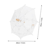 Lace Umbrella Parasol Vintage Wedding Bridal Umbrella for Photo Costume Party SuppliesS White