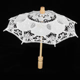 Lace Umbrella Parasol Vintage Wedding Bridal Umbrella for Photo Costume Party SuppliesS White