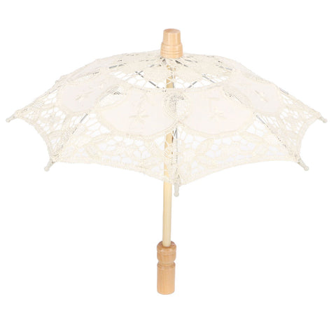 Lace Umbrella Parasol Vintage Wedding Bridal Umbrella for Photo Costume Party SuppliesS Beige In Australia - Darrahopens