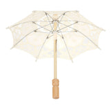 Lace Umbrella Parasol Vintage Wedding Bridal Umbrella for Photo Costume Party SuppliesS Beige