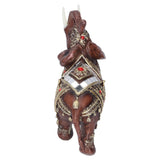 Elephant Statue Resin Desktop Figurine Ornament Home Living Room Decoration GiftRed L 13.5x6x14cm