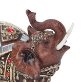 Elephant Statue Resin Desktop Figurine Ornament Home Living Room Decoration GiftRed L 13.5x6x14cm