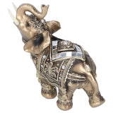 Elephant Statue Figurine Feng Shui Resin Animal Ornament Art Crafts Desktop DecorationGold L 13.5x6x14cm In Australia - Darrahopens