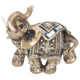 Elephant Statue Figurine Feng Shui Resin Animal Ornament Art Crafts Desktop DecorationGold M 10x5x10cm In Australia - Darrahopens