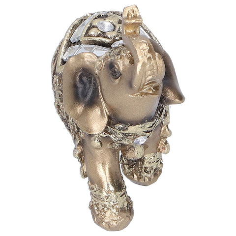 Elephant Statue Figurine Feng Shui Resin Animal Ornament Art Crafts Desktop DecorationGold S 7x3.5x7cm In Australia - Darrahopens