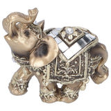 Elephant Statue Figurine Feng Shui Resin Animal Ornament Art Crafts Desktop DecorationGold S 7x3.5x7cm In Australia - Darrahopens