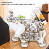 Resin Elephant Feng Shui Statue Wealth Lucky Figurine Crafts Home Office Decor GiftB Style
