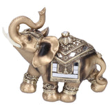 Resin Elephant Statue Figurine Crafts Desktop Ornaments for Home Living RoomGold L 16.5x8x16cm