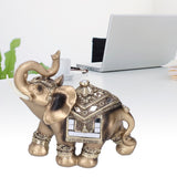 Resin Elephant Statue Figurine Crafts Desktop Ornaments for Home Living RoomGold L 16.5x8x16cm