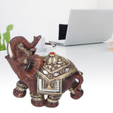 Resin Elephant Statue Figurine Crafts Desktop Ornaments for Home Living RoomRed M 11x6x11cm