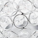Crystal Candle Holder Electroplated Wrought Iron Candlestick Ornament Electronic Candle Stand