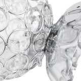 Crystal Candle Holder Electroplated Wrought Iron Candlestick Ornament Electronic Candle Stand