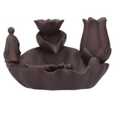 Incense Burner Red Porcelain Dragonfly Shape Backflow Smoke Waterfall Sandalwood Home Decor In Australia - Darrahopens
