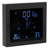 Digital Alarm Temperature Humidity Display Clock Indoor Table Timer Multifunctional for Household Office Decoration(Black TS-WP10-B ) In Australia - Darrahopens