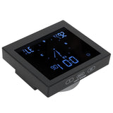 Digital Alarm Temperature Humidity Display Clock Indoor Table Timer Multifunctional for Household Office Decoration(Black TS-WP10-B )