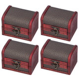 4pcs Retro Wooden Storage Box Art Craft Classic Ornament for Cosmetics Jewelry Sweets In Australia - Darrahopens