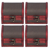 4pcs Retro Wooden Storage Box Art Craft Classic Ornament for Cosmetics Jewelry Sweets In Australia - Darrahopens