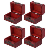 4pcs Retro Wooden Storage Box Art Craft Classic Ornament for Cosmetics Jewelry Sweets In Australia - Darrahopens