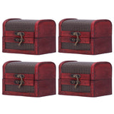 4pcs Retro Wooden Storage Box Art Craft Classic Ornament for Cosmetics Jewelry Sweets In Australia - Darrahopens