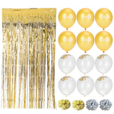 Sequin Balloon Set Decorative Fringed Curtain Paper Flower Ball for 2021 New Year Party In Australia - Darrahopens