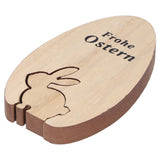 Wooden Egg Shape Ornament Cute Rabbit Tabletop Decor Wooden Craft Ornaments for Home Office In Australia - Darrahopens