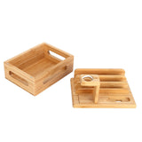 Bamboo Device Organizer Stand Cellphone Tablet Watch Holder Desktop Storage Box Gifts In Australia - Darrahopens