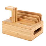 Bamboo Device Organizer Stand Cellphone Tablet Watch Holder Desktop Storage Box Gifts In Australia - Darrahopens