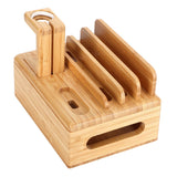 Bamboo Device Organizer Stand Cellphone Tablet Watch Holder Desktop Storage Box Gifts In Australia - Darrahopens
