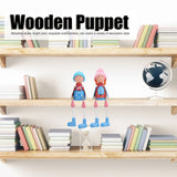 Wooden Dolls Cartoon Puppet Decoration Ornament Handicraft for Wedding Favors Birthday Gift