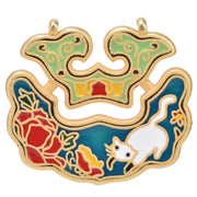 Chinese Retro Peace Lock Pendant Unique Charm Enamel Porcelain Lock Pendant Men Women Silver Jewelry for GiftWhite Cat Lock In Australia - Darrahopens