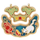 Chinese Retro Peace Lock Pendant Unique Charm Enamel Porcelain Lock Pendant Men Women Silver Jewelry for GiftWhite Cat Lock In Australia - Darrahopens