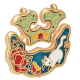 Chinese Retro Peace Lock Pendant Unique Charm Enamel Porcelain Lock Pendant Men Women Silver Jewelry for GiftWhite Cat Lock In Australia - Darrahopens