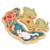 Chinese Retro Peace Lock Pendant Unique Charm Enamel Porcelain Lock Pendant Men Women Silver Jewelry for GiftWhite Cat Lock In Australia - Darrahopens